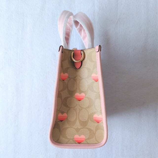 コーチ COACH フィールドトート22 ショルダーバッグ ハート ベージュ