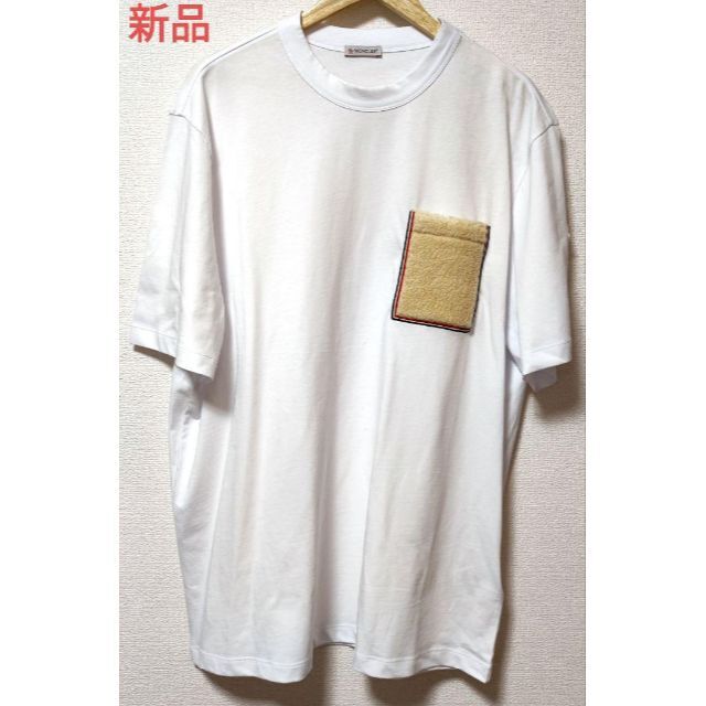 新品正規品】MONCLER モンクレール 半袖 Tシャツ 白 XL 新品正規品】MONCLER モンクレール 半袖 Tシャツ 白 XL