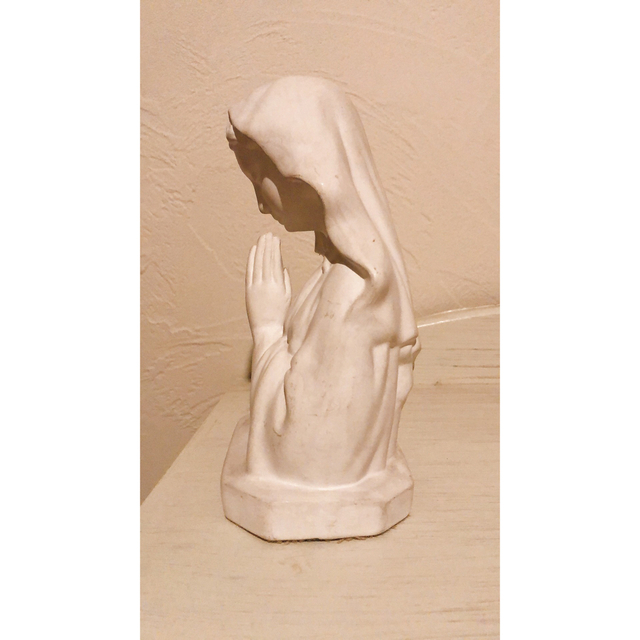 アンティーク　マリア像　石膏像　インテリア　 エンタメ/ホビーの美術品/アンティーク(彫刻/オブジェ)の商品写真