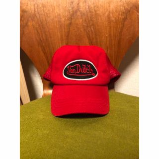 ボンダッチ(Von Dutch)の【送料無料】ボンダッチ　VonDutch メッシュキャップ　赤　レッド(キャップ)