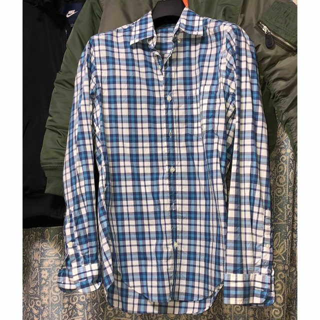 J.Crew(ジェイクルー)のJ.CREW ジェイクルー　チェックシャツ　ブルー　ネルシャツ　キレイめシャツ エンタメ/ホビーのタレントグッズ(スポーツ選手)の商品写真