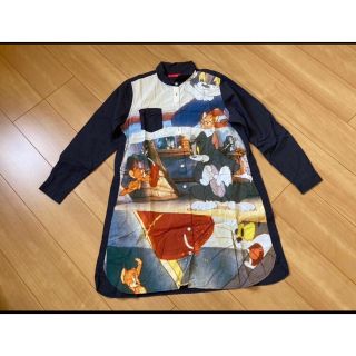 グラニフ(Design Tshirts Store graniph)のgraniph  トムとジェリー　シャツワンピース　長袖(ひざ丈ワンピース)