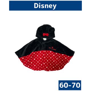 ディズニー(Disney)のDisney/ディズニー　babyミニー ふわふわ ポンチョ size60-70(ジャケット/コート)