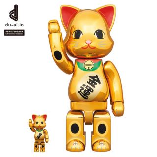 メディコムトイ(MEDICOM TOY)のNY@BRICK 招き猫 金運 金メッキ 100％ & 400％(フィギュア)