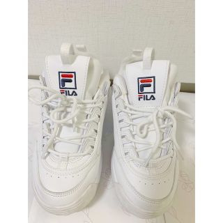 23.5 FILA 蛍光厚底スニーカー 希少