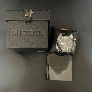 ディーゼル(DIESEL)のDIESEL  腕時計  黒 革(腕時計(アナログ))