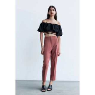 ザラ(ZARA)のZARA ハイウエストパンツ(カジュアルパンツ)