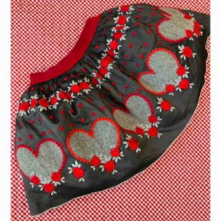 モナリザ(MONNALISA)のモナリザ　monnalisa 刺繍　ハート　スカート(スカート)
