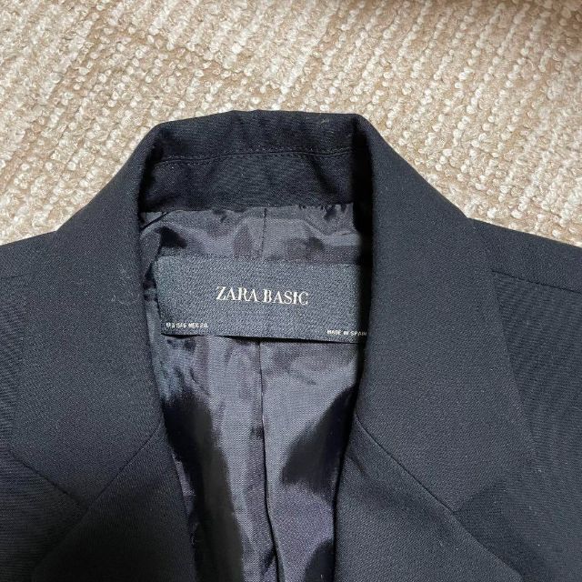 ザラ　ZARA テーラード　ジャケット　黒　ブラック　スーツ　カジュアル
