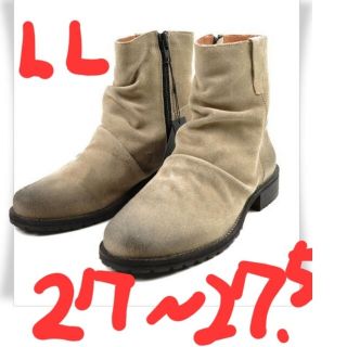 テットオム(TETE HOMME)の80%オフ‼️定価2.8万‼️TETE HOMME スウェードサイドジップブーツ(ブーツ)