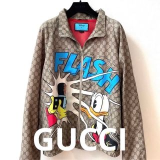 グッチ(Gucci)のGUCCI× ディズニー ドナルドダック GGナイロン ジャケット 美品コラボ(ナイロンジャケット)