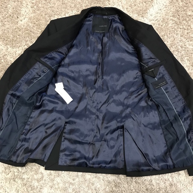 ZARA(ザラ)の【美品】ZARA ブラック テーラードジャケット タキシード BLACK TAG メンズのジャケット/アウター(テーラードジャケット)の商品写真