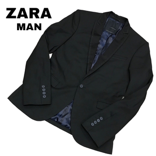 ザラ(ZARA)の【美品】ZARA ブラック テーラードジャケット タキシード BLACK TAG(テーラードジャケット)