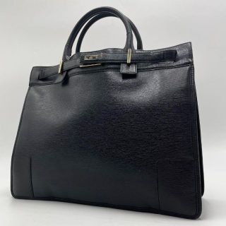 グッチ(Gucci)の■美品■ グッチ ビジネスバッグ 書類かばん ブラック レザー A4可 PC収納(ビジネスバッグ)