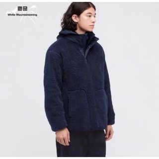 ホワイトマウンテニアリング(WHITE MOUNTAINEERING)の【即完売レア品】UNIQLO×ホワイトマウンテニアリング　フリース　ネイビー　L(その他)