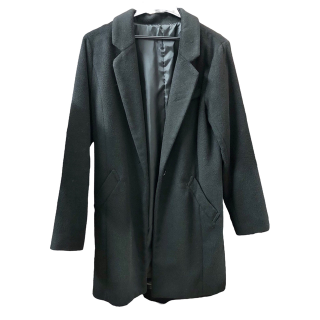 黒  ロングコート レディースのジャケット/アウター(ロングコート)の商品写真