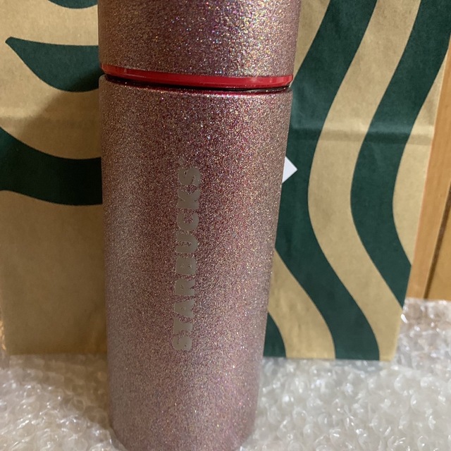 Starbucks Coffee(スターバックスコーヒー)の新品 スタバ ステンレスボトルカラフルグリッター355ml インテリア/住まい/日用品のキッチン/食器(グラス/カップ)の商品写真