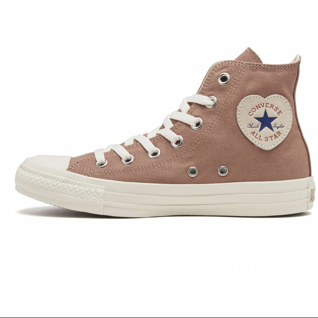 ALL STAR（CONVERSE）(オールスター)の【新品未使用】オールスター　ハートパッチ　ハイカット　スニーカー　23.5センチ レディースの靴/シューズ(スニーカー)の商品写真