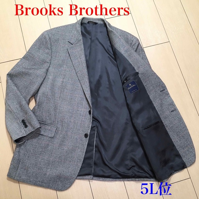 Brooks Brothers - 美品★ブルックスブラザーズ ロロピアーナ テーラードジャケット 5L位 A388