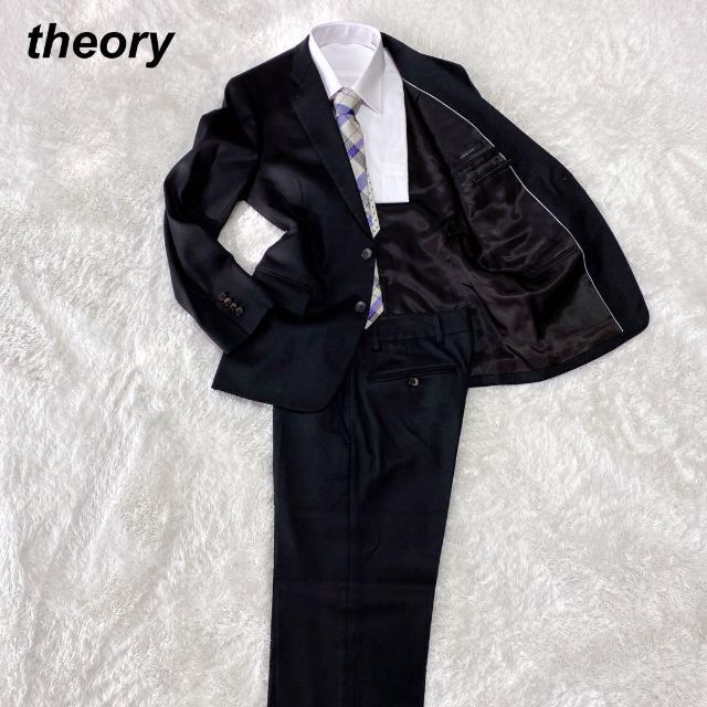 theory(セオリー)の【極美品】theory セオリー ブラック Sサイズ セットアップ メンズのスーツ(セットアップ)の商品写真