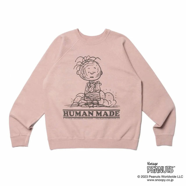 human made ヒューマンメイド PEANUTS SWEAT ピンク　S