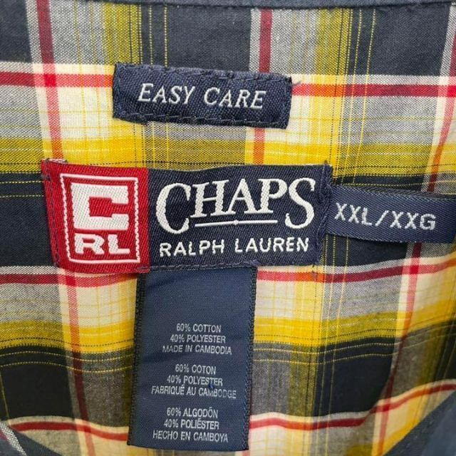 POLO RALPH LAUREN(ポロラルフローレン)の美品 USA古着 チャップス ラルフローレン チェックシャツ 超ビックサイズ メンズのトップス(シャツ)の商品写真