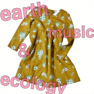 アースミュージックアンドエコロジー(earth music & ecology)の【未使用】【新品】アースミュージック&エコロジー ワンピース ミニワンピ 花柄(ミニワンピース)