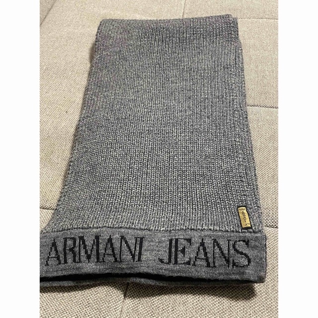 アルマーニ ジーンズ ARMANI JEANS マフラー グレー ニット