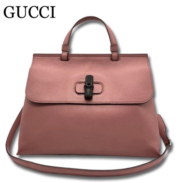 Gucci - 【極美品】GUCCI グッチ バンブー 2wayハンドバッグ ショルダー