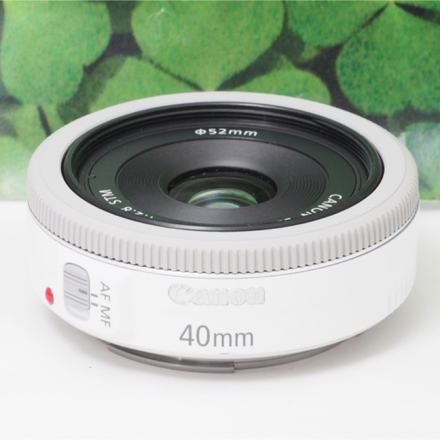 Canon - 【美品】キヤノンEF40mmf2.8STM❤希少色ホワイト❤背景ぼかし