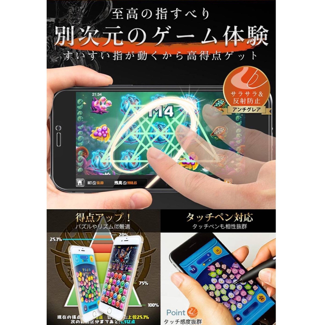 サラサラ【iPhone 14】アンチグレアメタルグレードフィルム＆カメラ保護 スマホ/家電/カメラのスマホアクセサリー(保護フィルム)の商品写真