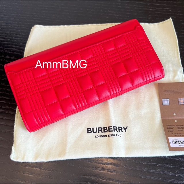 未使用品 BURBERRYローラ コンチネンタルウォレット 長財布 赤-