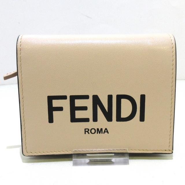 1年保証』 FENDI - ピンク×黒 - 2つ折り財布美品 フェンディ 財布