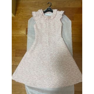 René - ルネティシューもこもこ素材刺繍風ワンピース34/ベージュ