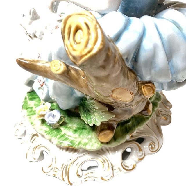 MEISSEN(マイセン)の圧巻 27cm 美品 マイセン 一級品 1934年 双剣 箱 婦人 フィギュリン エンタメ/ホビーの美術品/アンティーク(陶芸)の商品写真