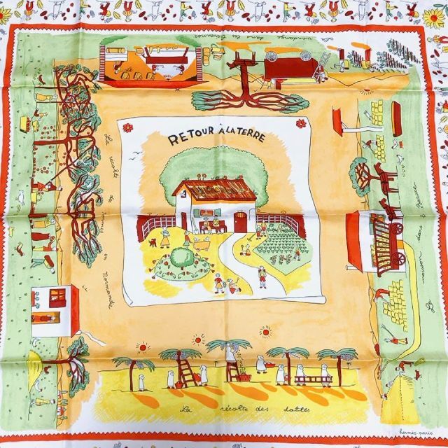 限定 HERMES カレ 90 RETOUR A LA TERRE 故郷に帰る | www.jarussi.com.br