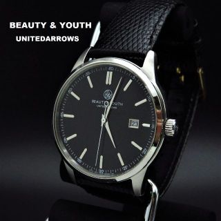 ビューティアンドユースユナイテッドアローズ(BEAUTY&YOUTH UNITED ARROWS)のユナイテッドアローズ 腕時計 デイト ブラックダイアル(腕時計(アナログ))