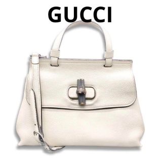 グッチ(Gucci)のグッチGUCCI バンブーデイリー2WAYレザーハンドバッグ ショルダーバッグ(ショルダーバッグ)