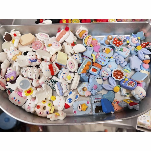 可愛い 水 白ジュース デコパーツ素材 バンドメイド50個ぐらい 材料