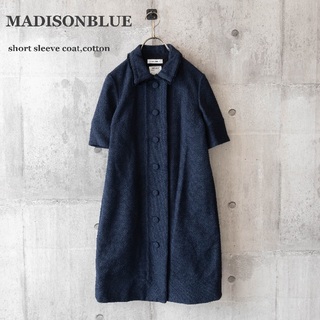 マディソンブルー(MADISONBLUE)の【MADISONBLUE】半袖シングルコート　コットン　ネイビー　XS(その他)