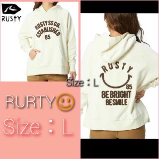 【美品】Rusty♡ビッグフード付パーカー レディース スウェット(パーカー)