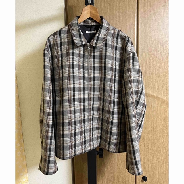 AURALEE - AURALEE DOUBLE FACE CHECK ZIP BLOUSONの通販 by ゆー's