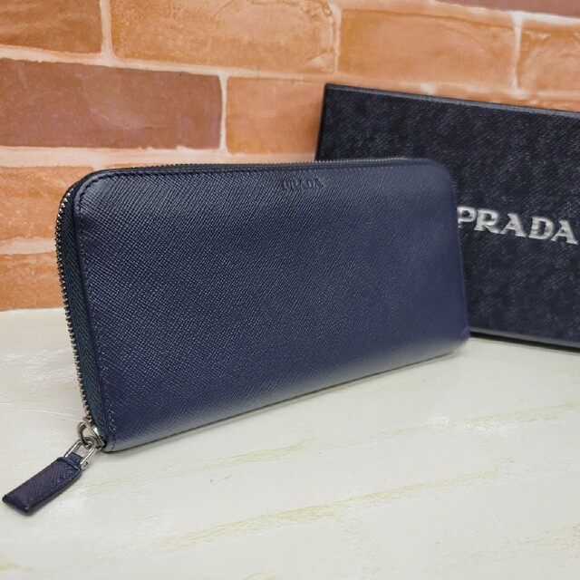 コーフル PRADA☆鑑定済☆サフィアーノ 2ML317 ダークネイビー プラダ
