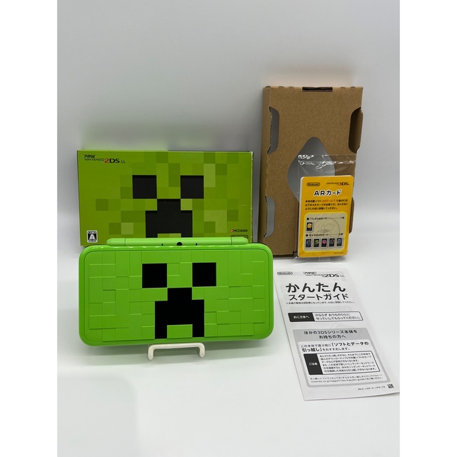 ニンテンドー2DS(ニンテンドー2DS)の【完品】new ニンテンドー2DS LL 本体 マインクラフト クリーパー エンタメ/ホビーのゲームソフト/ゲーム機本体(携帯用ゲーム機本体)の商品写真