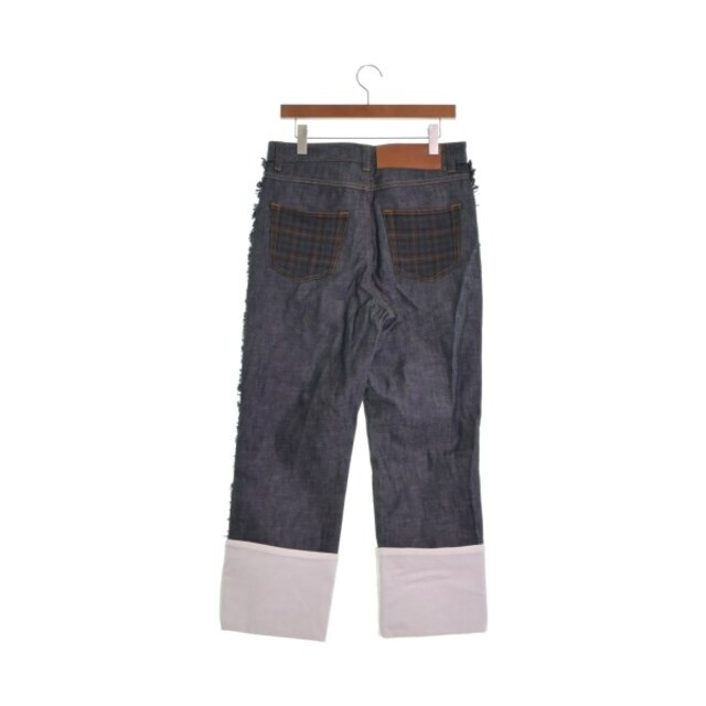 LOEWE ロエベ WITH A LOGO BLUE JEANS ブルーロゴジーンズデニムパンツ インディゴ D2192201IB レディース630センチ裾幅