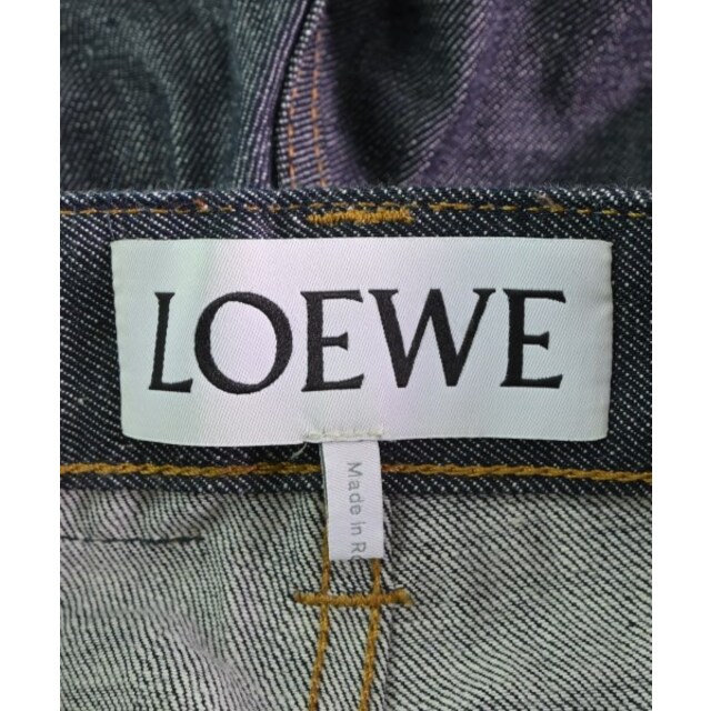 LOEWE - LOEWE ロエベ デニムパンツ 44(S位) 紺xグレーx茶等(チェック