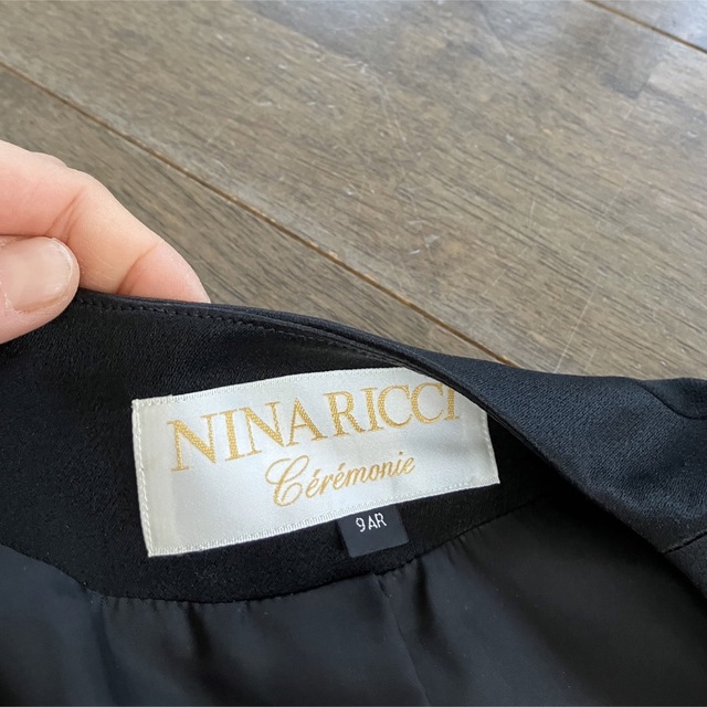 NINA RICCI(ニナリッチ)のニナリッチ　NINARICCI ブラックフォーマル　喪服　セットアップ　9AR レディースのフォーマル/ドレス(礼服/喪服)の商品写真