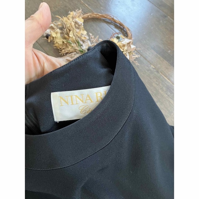 NINA RICCI(ニナリッチ)のニナリッチ　NINARICCI ブラックフォーマル　喪服　セットアップ　9AR レディースのフォーマル/ドレス(礼服/喪服)の商品写真