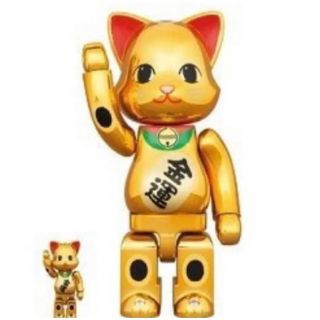 ベアブリック(BE@RBRICK)の送込 NY@BRICK 招き猫 金運 金メッキ 100％ & 400％(その他)