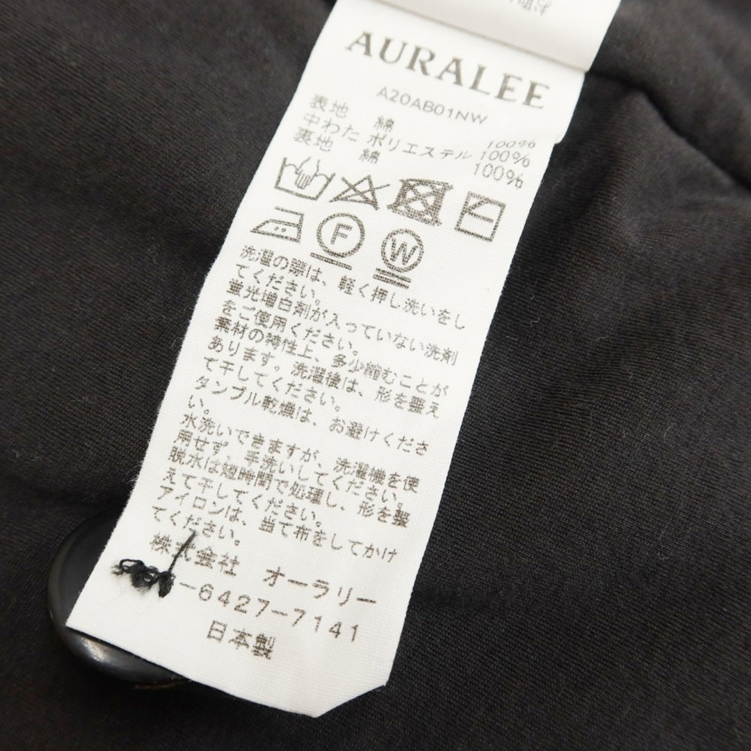 【中古】オーラリー AURALEE コットン 中綿 ブルゾン【サイズ4】【メンズ】